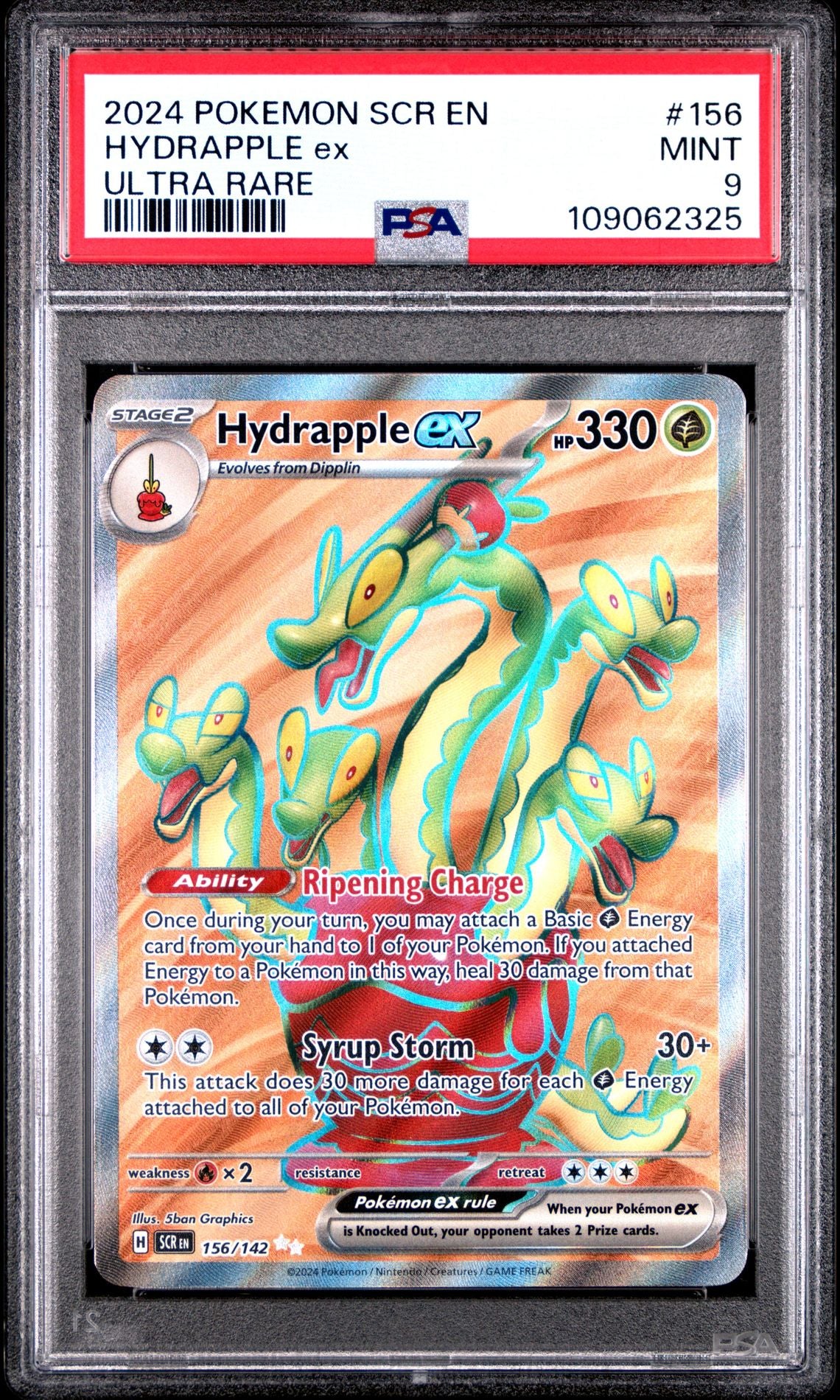 2024 Pokemon SCR En — Stellar Crown — 156 Hydrapple Ex Ultra Rare — PSA Graded Card