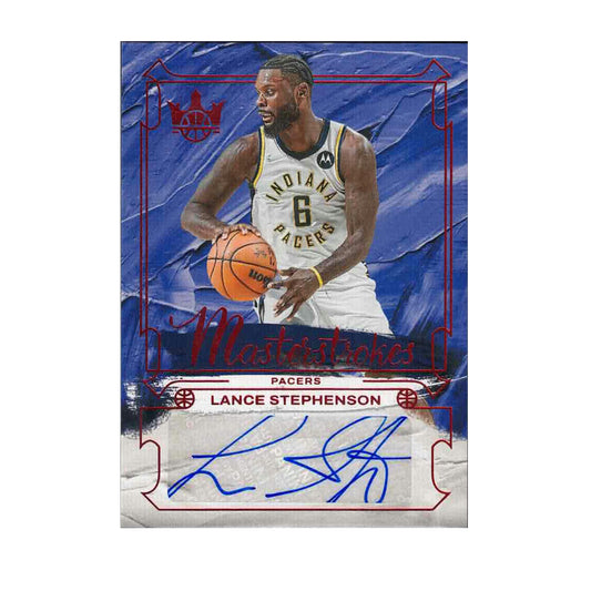 2024-24 Panini Court Kings - Lance Stephenson - Masterstrokes Signatures - Limited to /49 - Ungraded Card