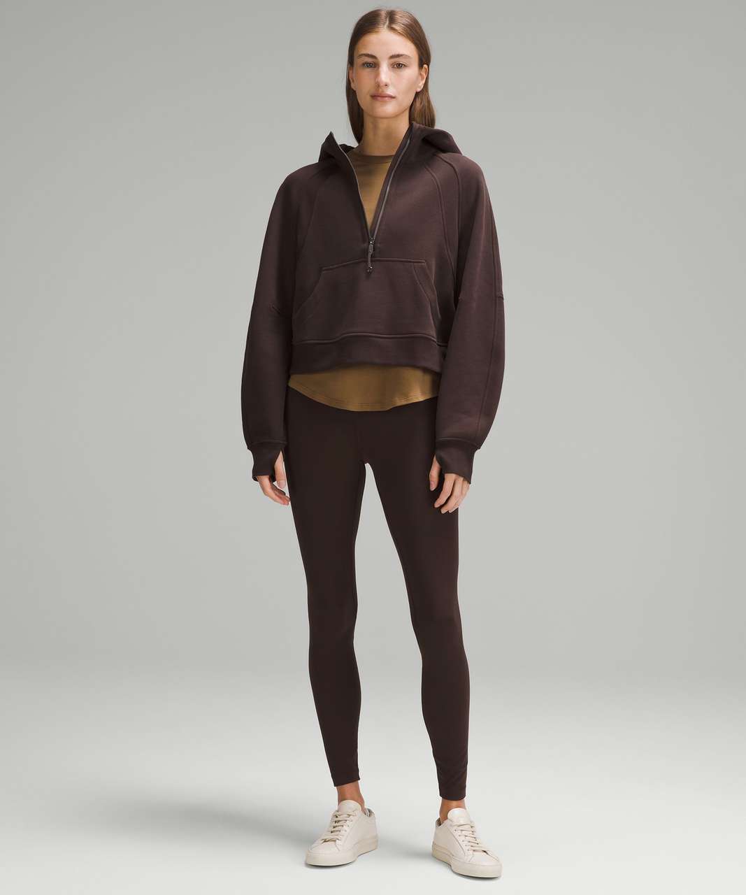 Lululemon Scuba Oversized Half-Zip Hoodie "Espresso" - LW3DM4S