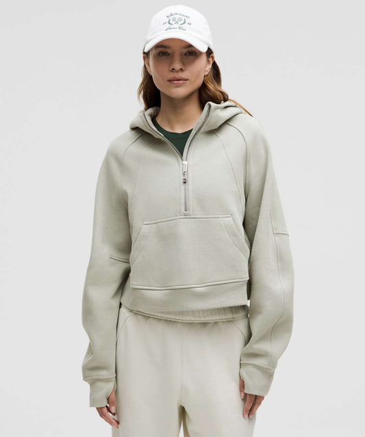 Lululemon Scuba Oversized Half-Zip Hoodie "Jade Grey" - LW3HTOS