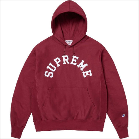 Supreme x Champion Hooded Sweatshirt "Cardinal"