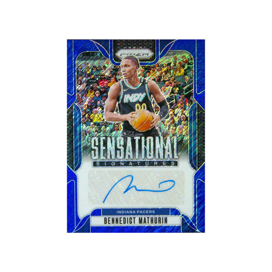 2024-25 Prizm - Bennedict Mathurin - Sensational Signatures Autograph - Blue Shimmer Limited to /25 - Ungraded Raw Cards