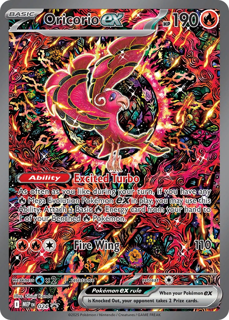 2025 Pokemon - Phantasmal Flames - Oricorio #24 - MEP-EN Promo - Raw Ungraded Card