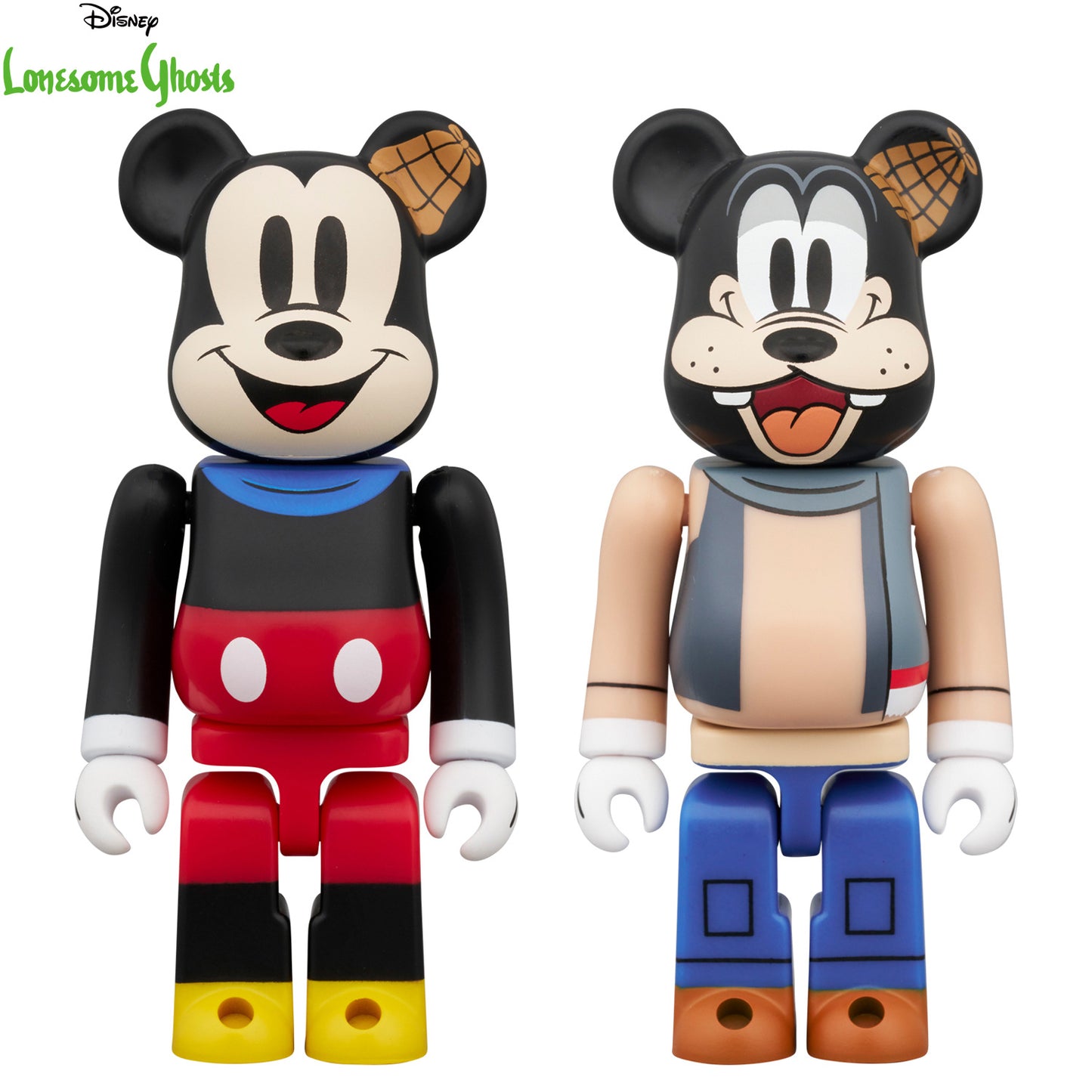 Medicom Toy - BE@RBRICK Mickey Mouse & Goofy (Lonesome Ghosts) - 2 Pack Set 100%