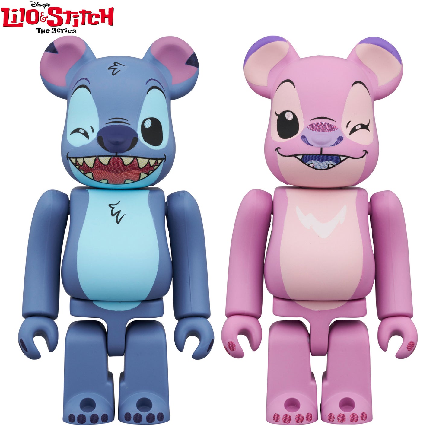 Medicom Toy - BE@RBRICK Stitch & Angel 2Pcs Set - 2 Pack Set 100%