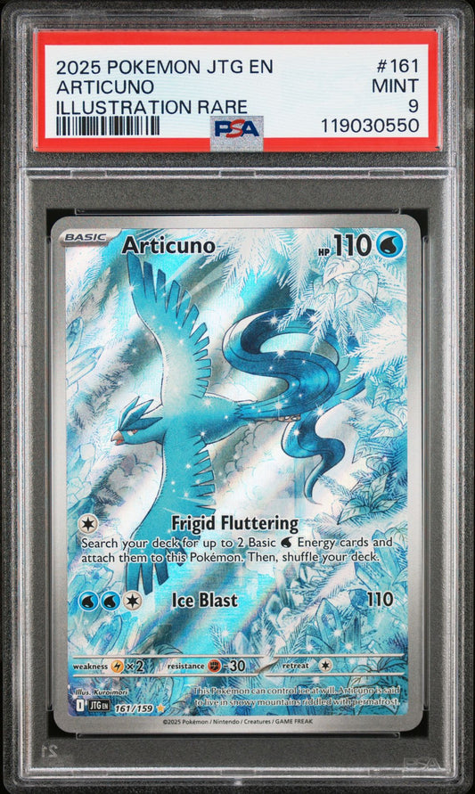 2025 Pokemon Jtg En-Journey Together 161 Articuno Illustration Rare - PSA Graded Card