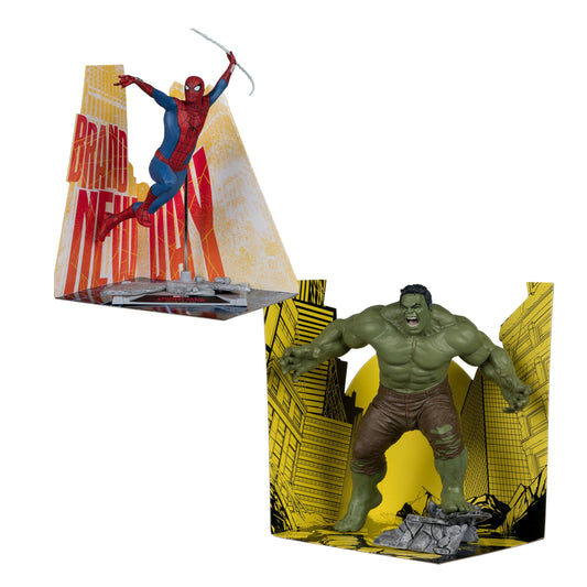 McFarlane - Spider-Man: Brand New Day - Spider-Man + Hulk SET OF 2 - 1:10 Scale Posted Figure with Scene