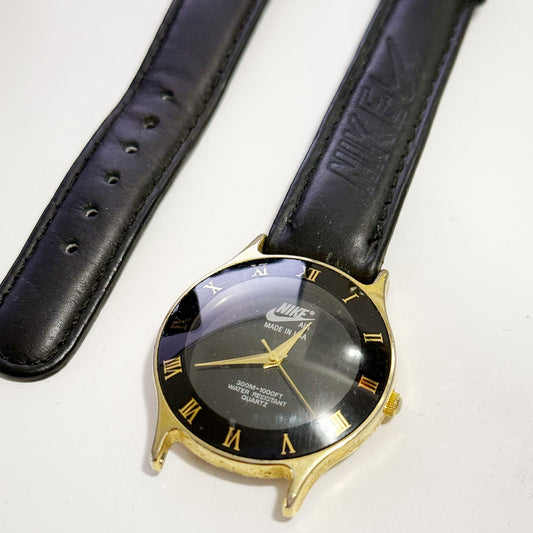 Nike Vintage - Air Watch Black Leather Band - Made in USA - PLEASE READ