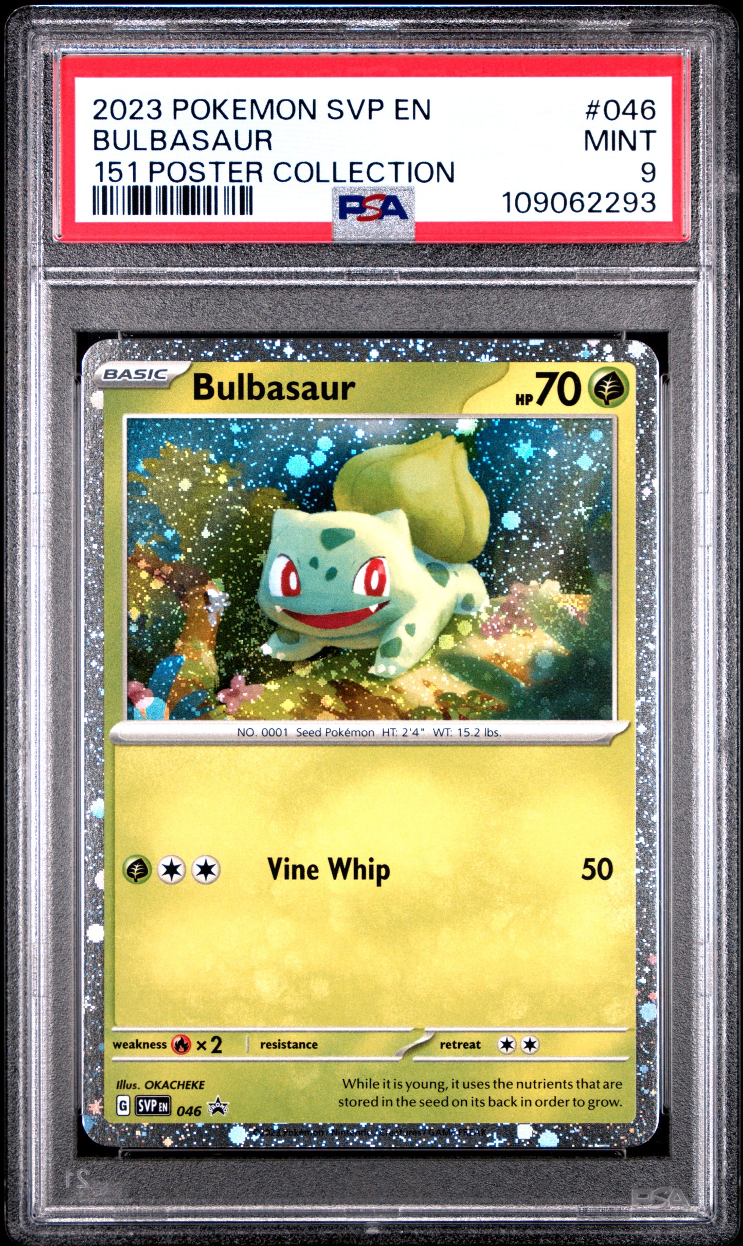 2023 Pokemon SVP-EN - 151 Poster Collection PSA Cosmos Holo Promo Set - Bulbasaur #046 - Charmander #047 - Squirtle #048