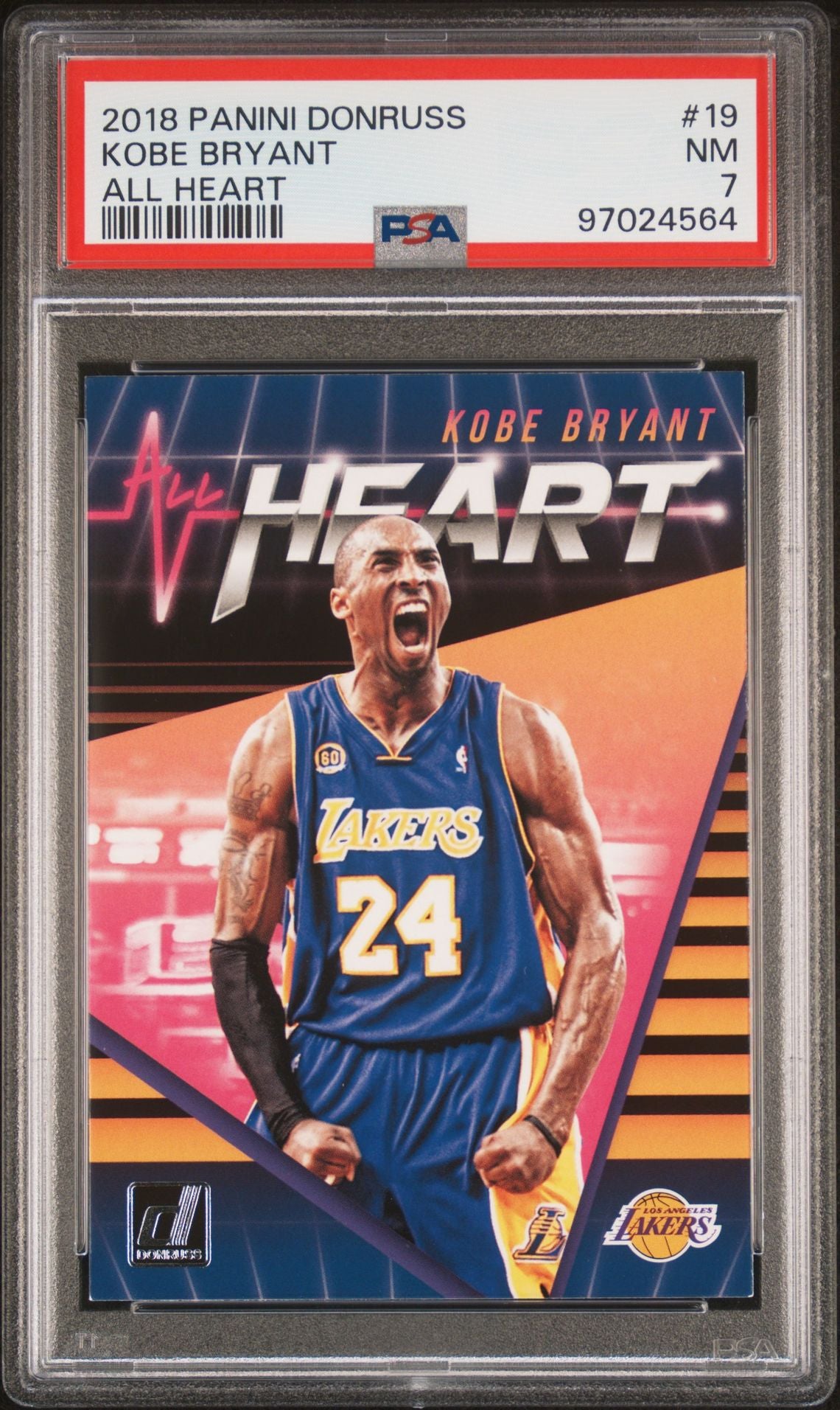 2018 Donruss - Kobe Bryant - All Heart - #19 - PSA Graded Card 2018 Donruss - Kobe Bryant - All Heart - #19 - PSA Graded Card