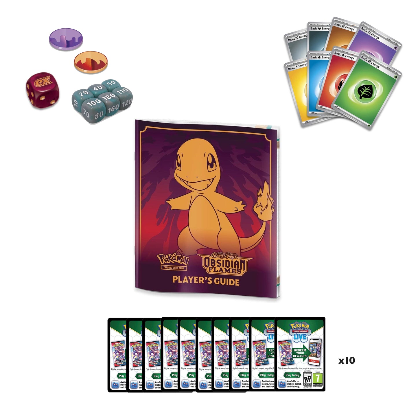 Pokemon Obsidian Flames - ACCESSORIES Only from Elite Trainer Box