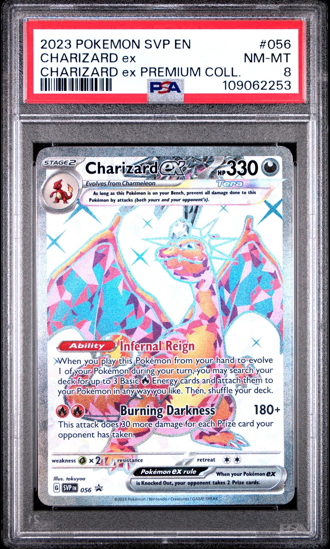 2023 Pokemon SVP En — SV Black Star Promo — 056 Charizard Ex Charizard Ex  Premium Collection — PSA Graded Card