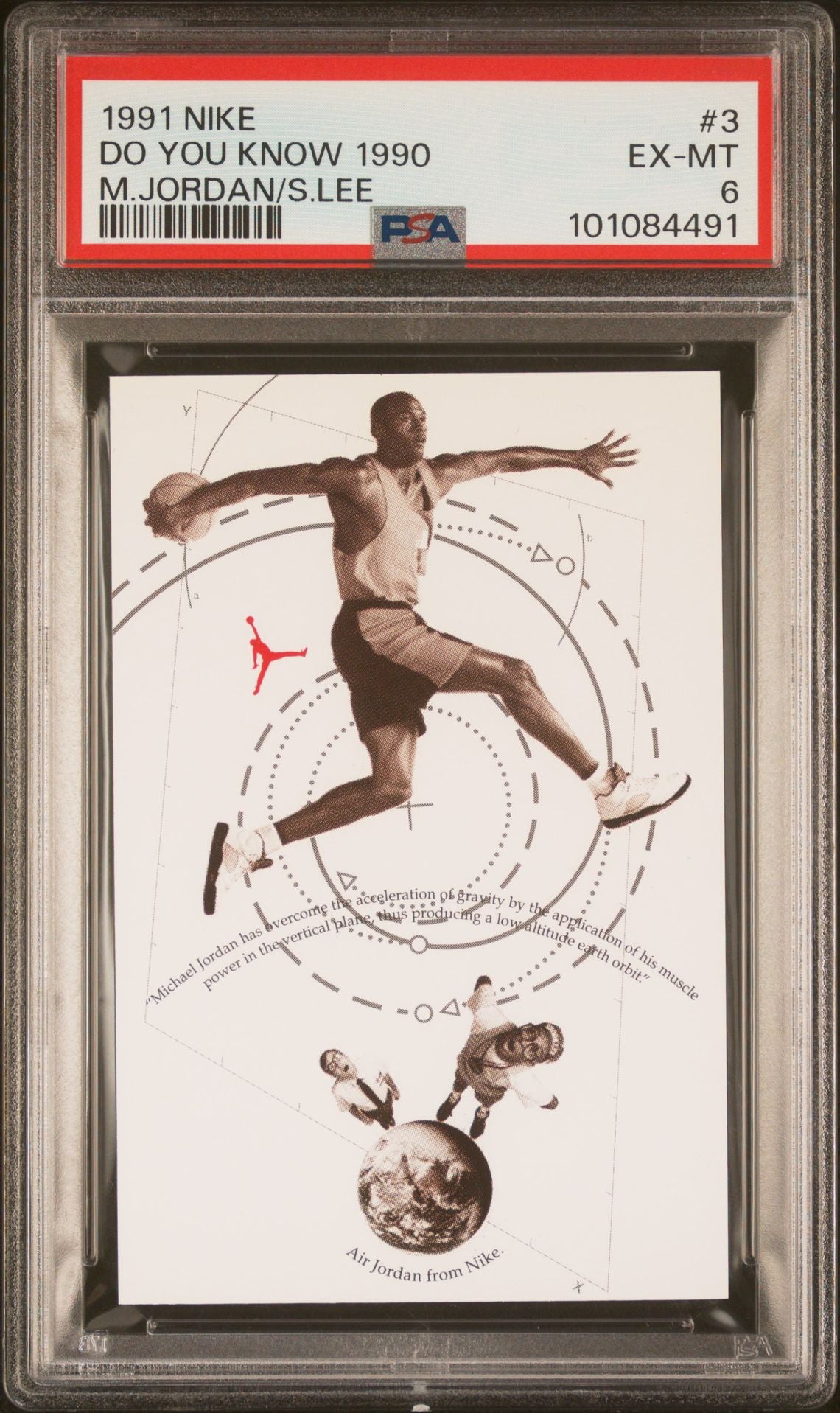 1991 NIKE - MICHAEL JORDAN/SPIKE LEE - #3 - DO YOU KNOW - PSA Graded C SoleSavy 1991 NIKE - MICHAEL JORDAN/SPIKE LEE - #3 - DO YOU KNOW - PSA Graded C SoleSavy