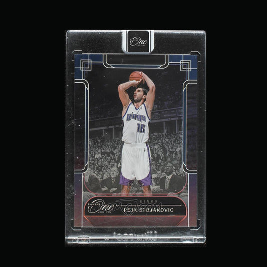 2023-24 Panini One and One - Peja Stojakovic #179 - Blue Limited to /#35 - Legends - (Uncirculated)