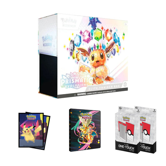 Pokemon - Scarlet & Violet - Prismatic Evolutions - Elite Trainer Box + Accessories Bundle (PRE-ORDER APRIL 24) - MAX 1