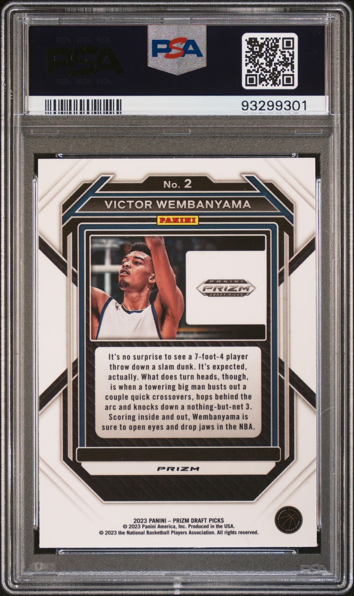 2023 Prizm Draft Picks - Victoe Wembanyama - Hyper Prizm Rookie Year - #2 - PSA Graded Card