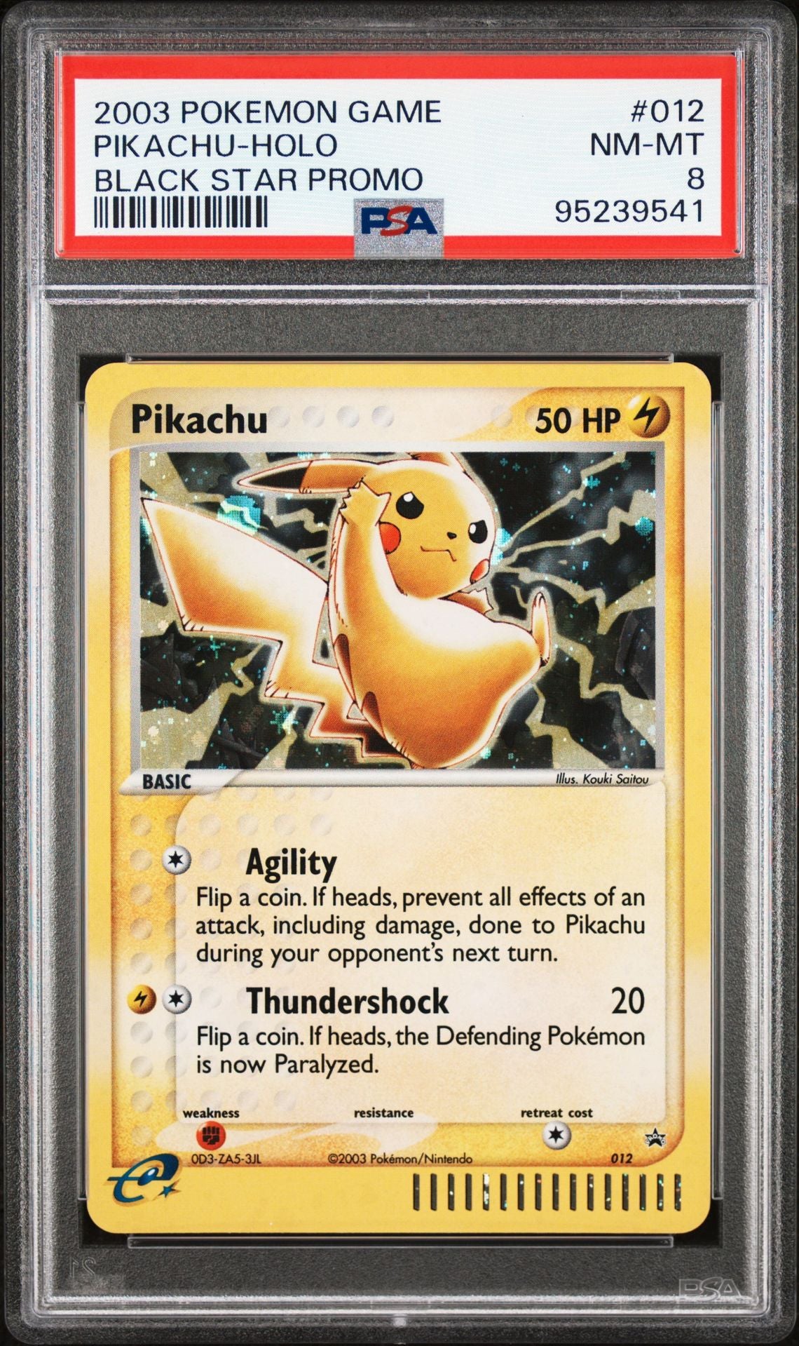 2003 Pokemon Black Star Promo 012 Pikachu-Holo SoleSavy 2003 Pokemon Black Star Promo 012 Pikachu-Holo SoleSavy
