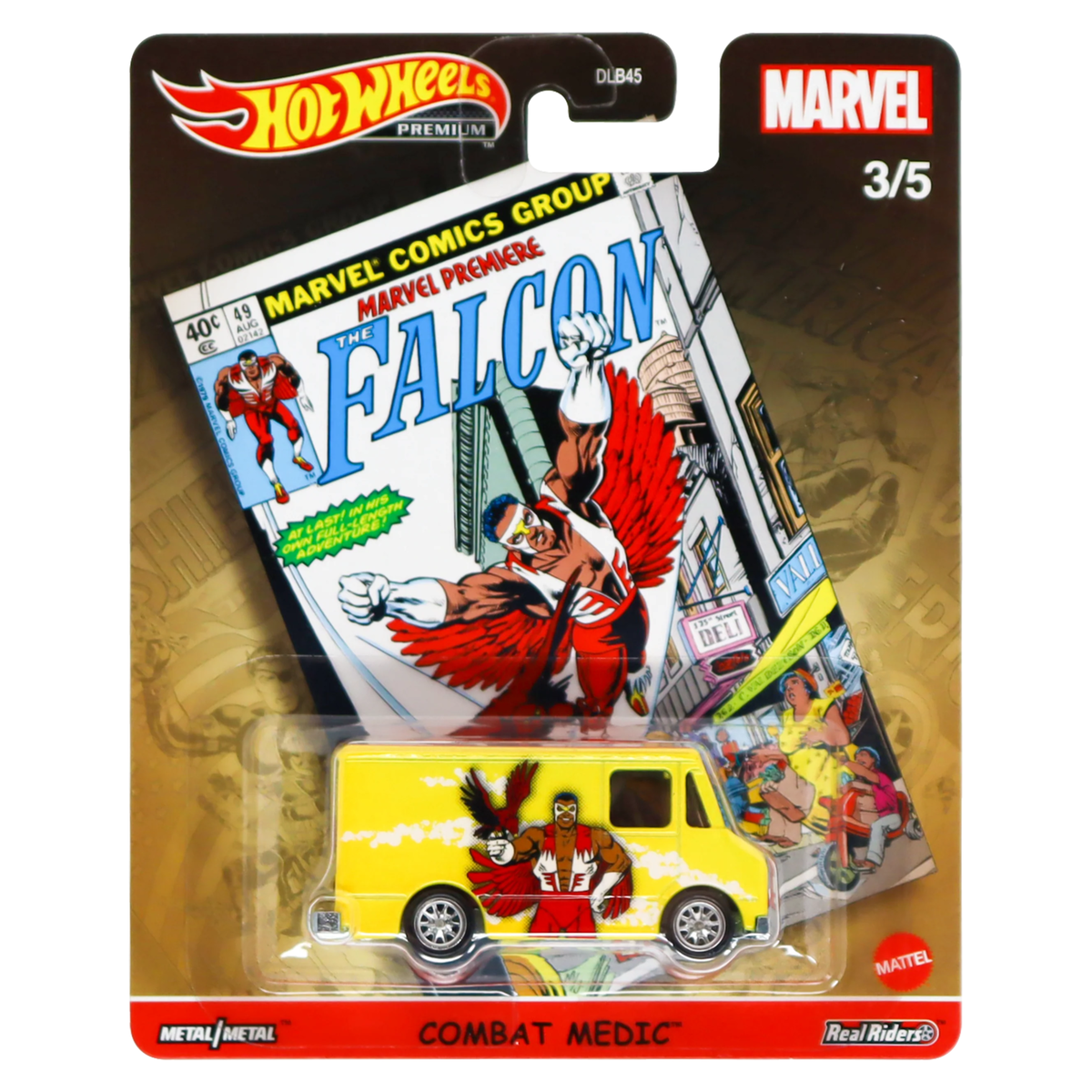 Hot Wheels Premium - 2021 Pop Culture - Marvel Combat Medic - Falcon - #3/5