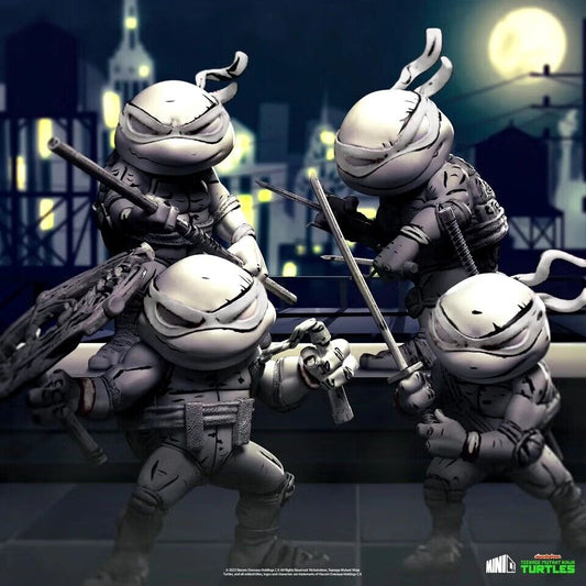 Iron Studios - Teenage Mutant Ninja Turtle - Minico Black & White 4-Pack SDCC Exclusive (Limited to 1000)