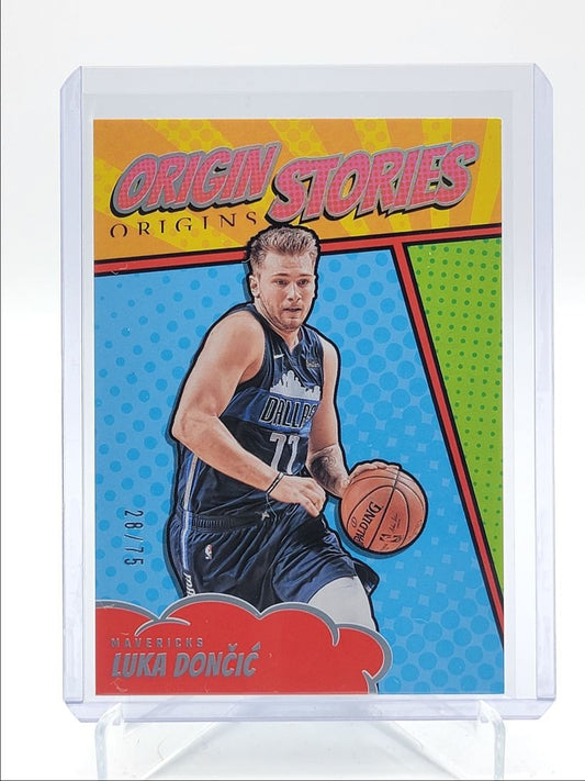 2018-19 Panini Origins Basketball - Luka Doncic - Origin Stories Red - Limited to /75 -#5 - Ungraded Card