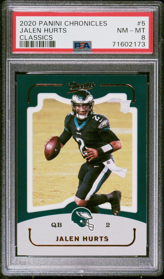 2020 Panini Chronicles - Jalen Hurts Rookie - Classics - #5 - PSA Graded Card