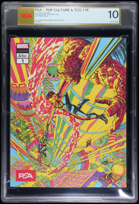 PSA Magazine #16 - Alex Ross Fantastic Four Exclusice Cover - July 2025 SDCC Exclusive - PSA 10 Gold Label