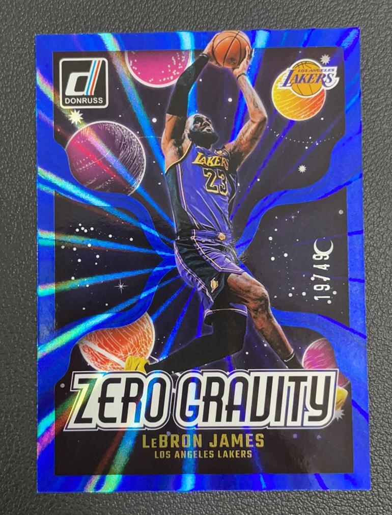 2024-25 Panini Donruss - Zero Gravity - Holo Blue Laser - LeBron James #3 - Limited to /49 - Ungraded Raw Card