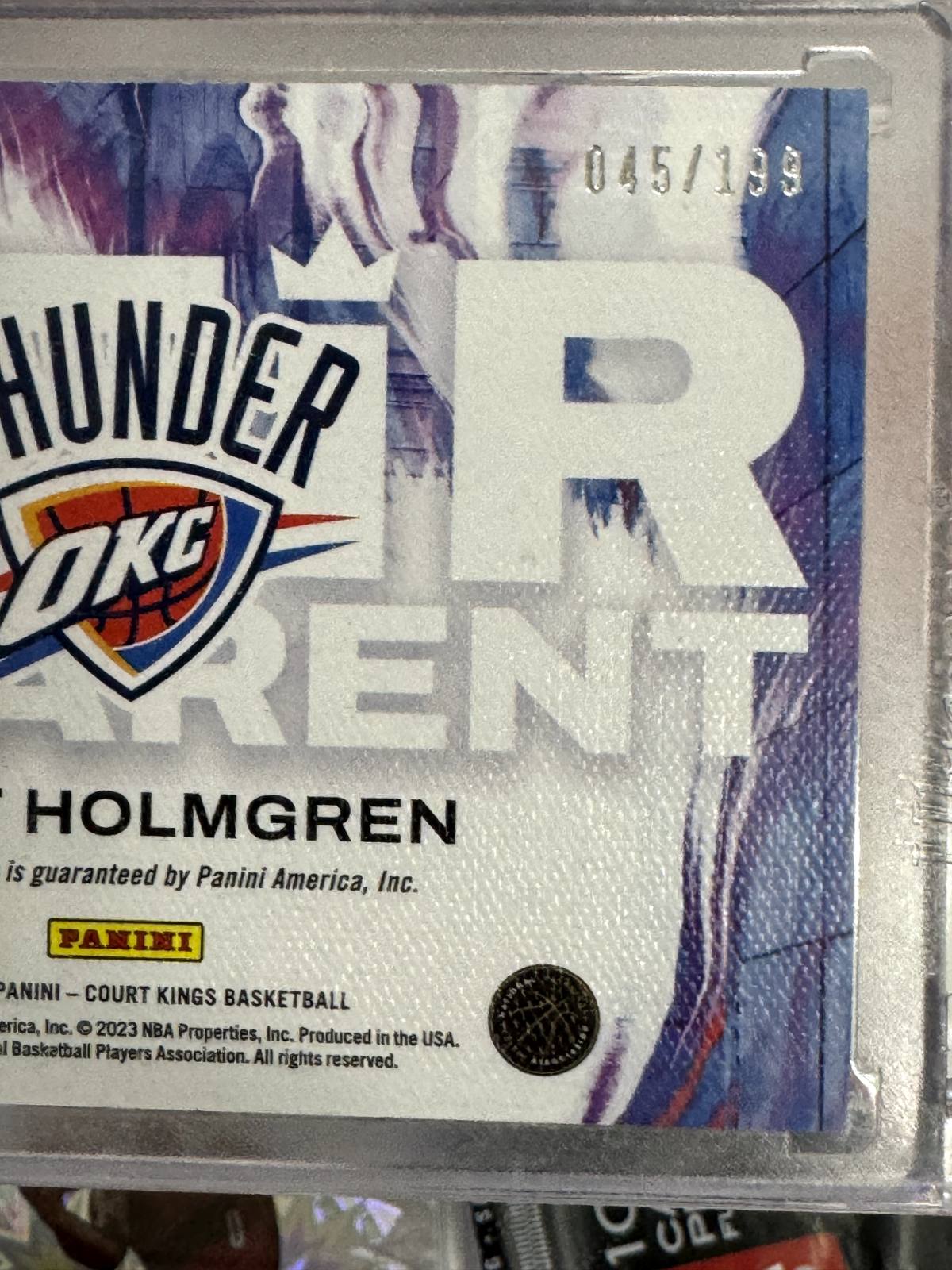 2022 Panini Court Kings Chet Holmgren Heir Apparent Rookie Autograph /199