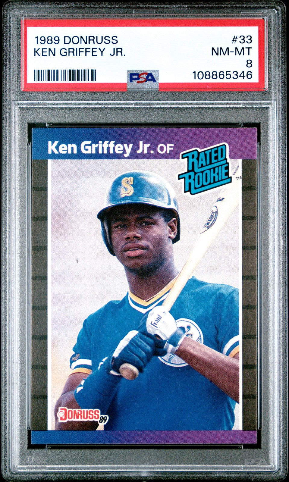 1989 Donruss #33 Ken Griffey Jr. Rookie - PSA Graded Card