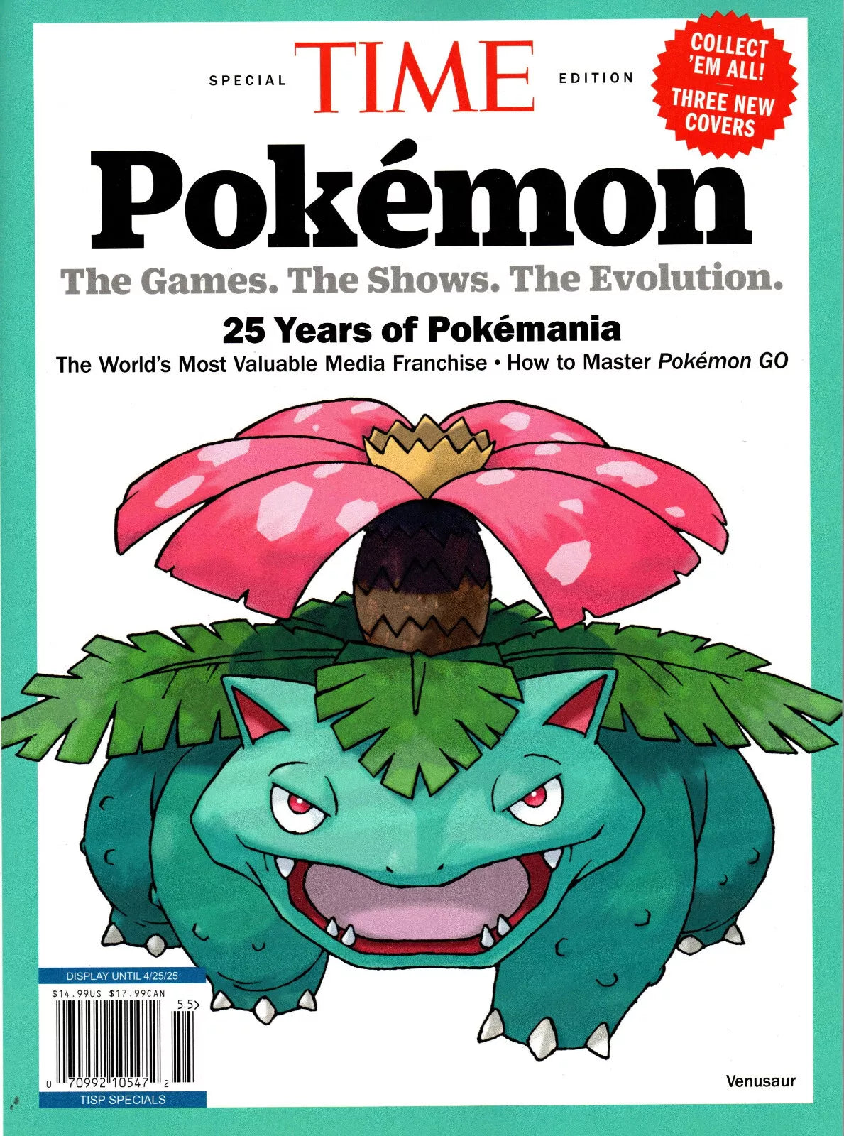 TIME Magazine - Pokemon - Venusaur - Magazine - 2025 Newsstand Edition
