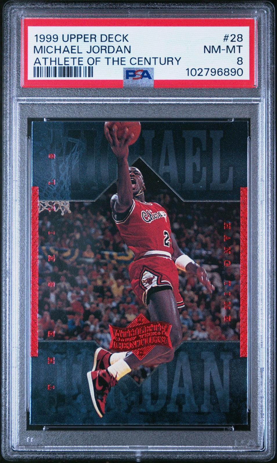 1999 Upper Deck MJ Athlete Of The Century #28 Michael Jordan - PSA