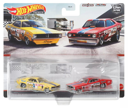 Hot Wheels Premium - '72 Plymouth Cuda FC & Plymouth Duste Funny Car - 2 Pack Set
