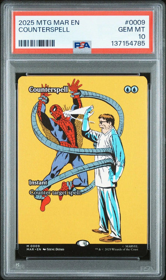 Magic The Gathering - Marvel Spider-Man #0009 Counterspell - PSA Graded Card