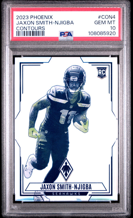 2023 Panini Phoenix Contours #CON4 Jaxon Smith-Njigba Rookie - PSA Graded Card