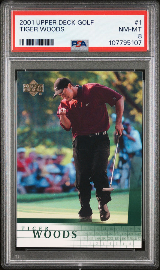 2001 Upper Deck Golf #1 - Tiger Woods Rookie - PSA Graded Card