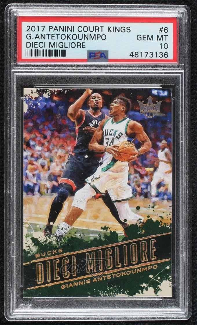 2017 Court Kings Dieci Migliore Giannis Antetokounmpo - PSA Graded Card
