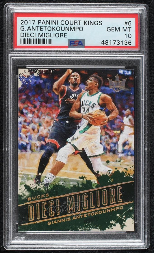 2017 Court Kings Dieci Migliore Giannis Antetokounmpo - PSA Graded Card