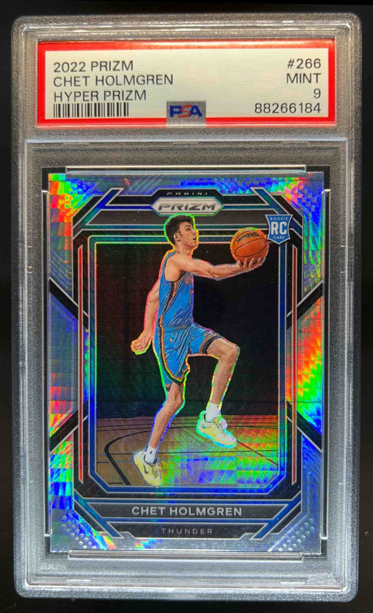 2022-23 Prizm - Chet Holmgren Rookie Rc Prizm Hyper #266 - PSA Graded Card