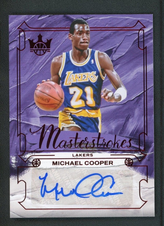 2024-25 Panini Court Kings - Michael Cooper - Ruby Michael Cooper Autograph Limited to /75 - Ungraded Raw Cards