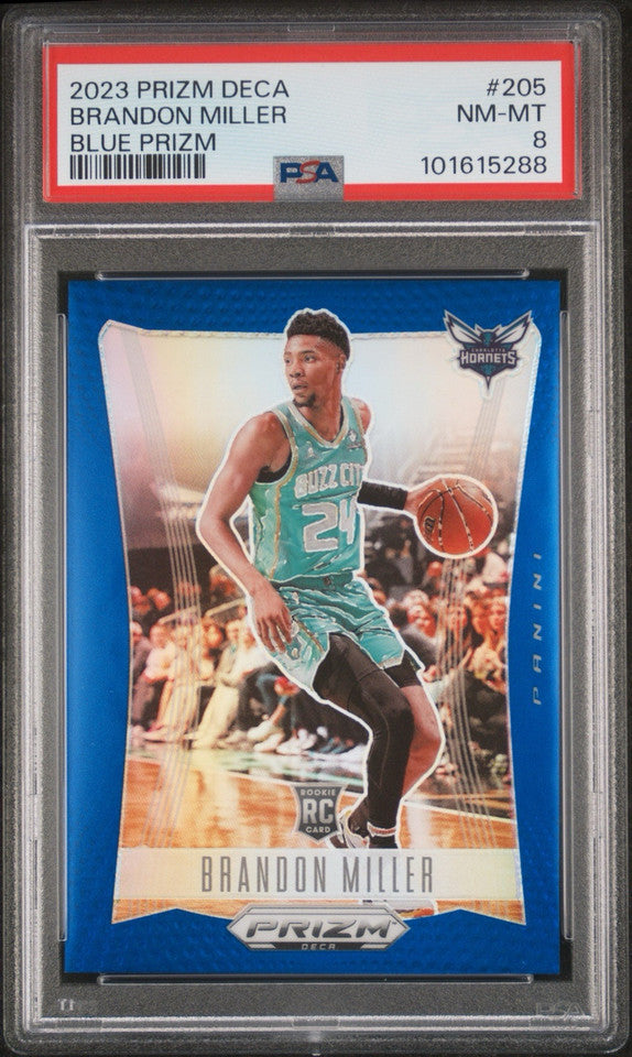 2023-24 Panini Prizm Deca - Brandon Miller #205 - Blue - Limited to /149 - PSA Graded Card