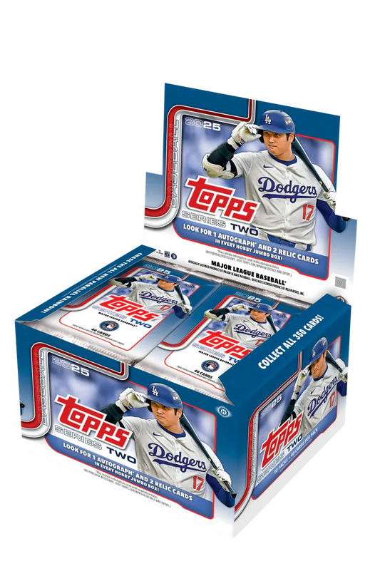 2025 Topps Series 2 Baseball Jumbo Box (1 Auto, 2 Relics, 2 Promo Packs Per Box)