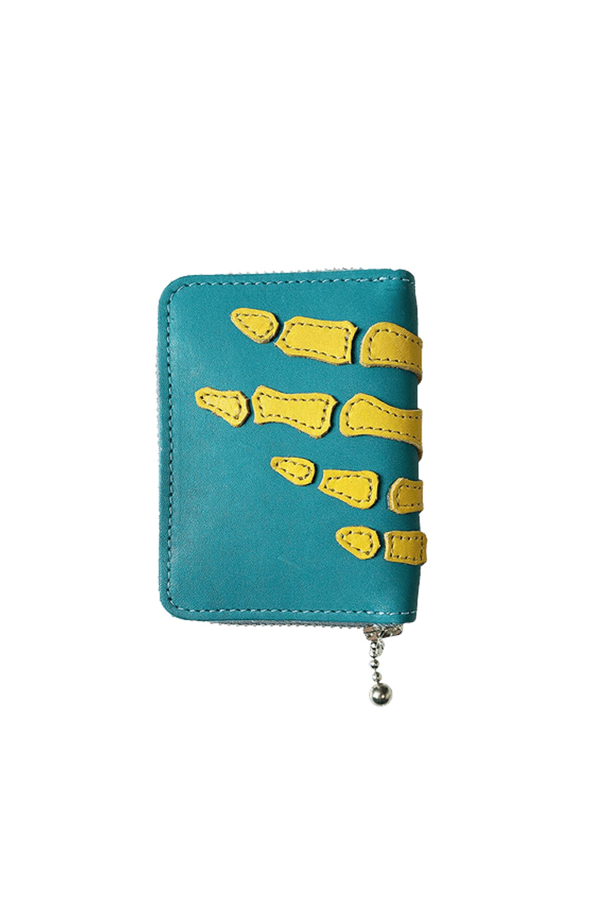 Kapital: Thumbs-Up Bone Hand Zip Mini Wallet - Sax - EK1401XG