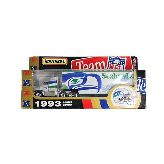 Matchbox Vintage - Seattle Seahawks Ford Aeromax with Trailer - 1993 Team NFL Series