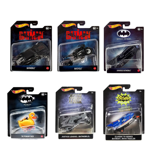 2022 Hot Wheels Premium - Batman Favorites Wave 4 Mix 1 - Complete Set of 6 - 1:50 Scale