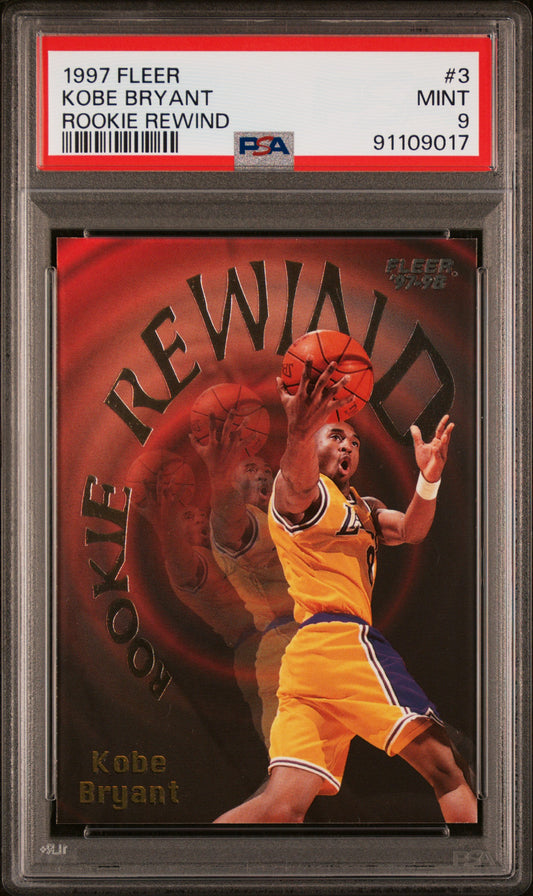 1997-98 Fleer - Kobe Bryant - Rookie Reward #3 - PSA Graded Card