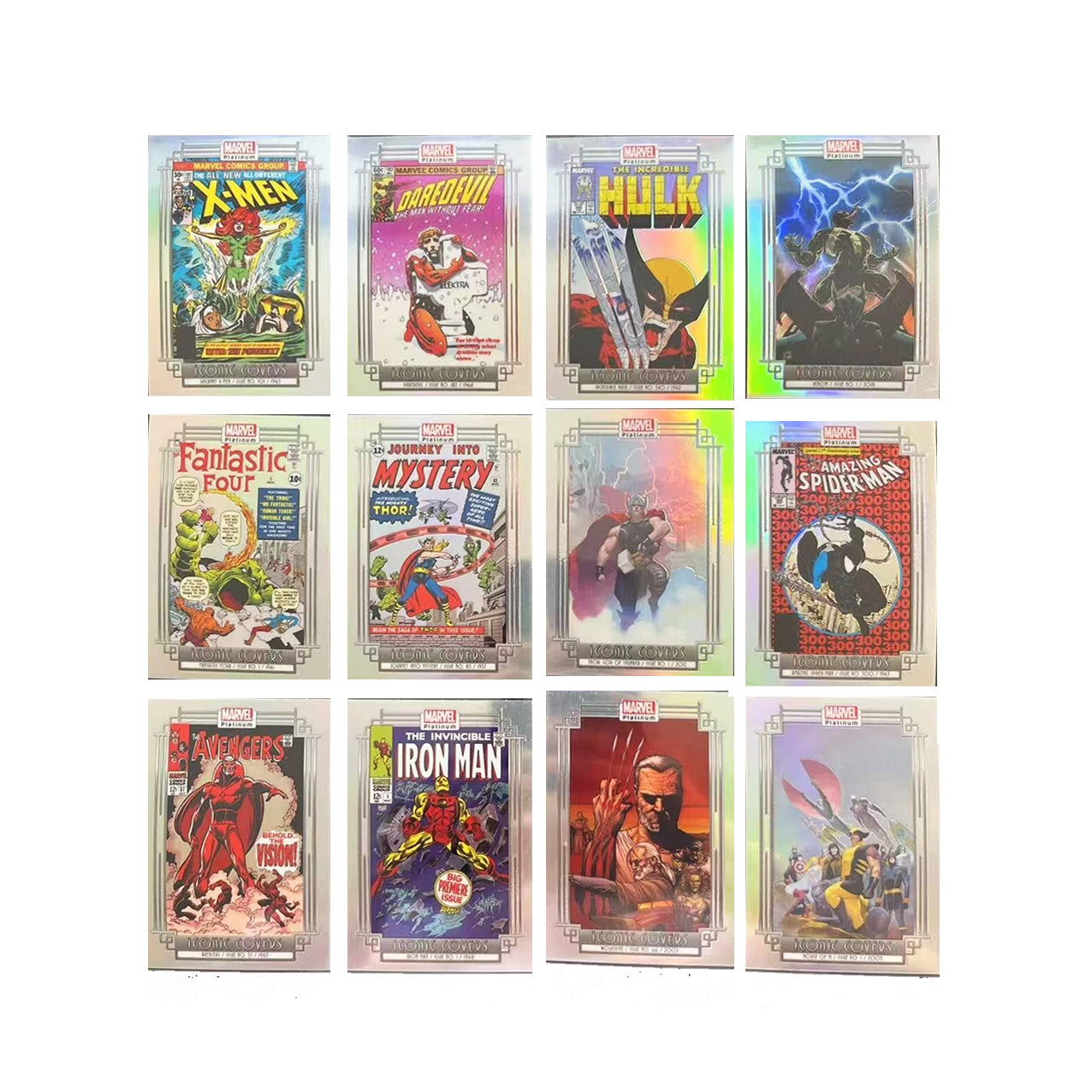 2024 Upper Deck - Marvel Platinum - Iconic Comic Covers - Set of 12 Cards