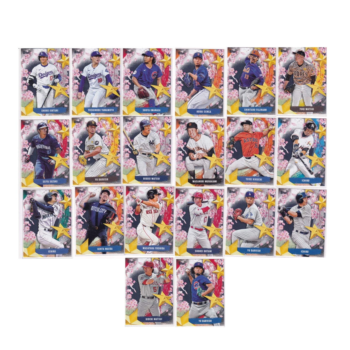 2025 Topps Tokyo Series - Shohei Ohtani & More - Stars of Japan 20 Card Complete Set - Ungraded Card