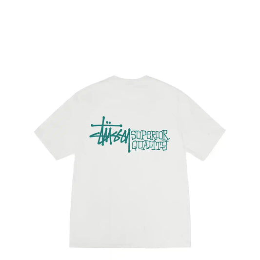 STUSSY SUPERIOR QUALITY PIGMENT DYED TEE - NATURAL