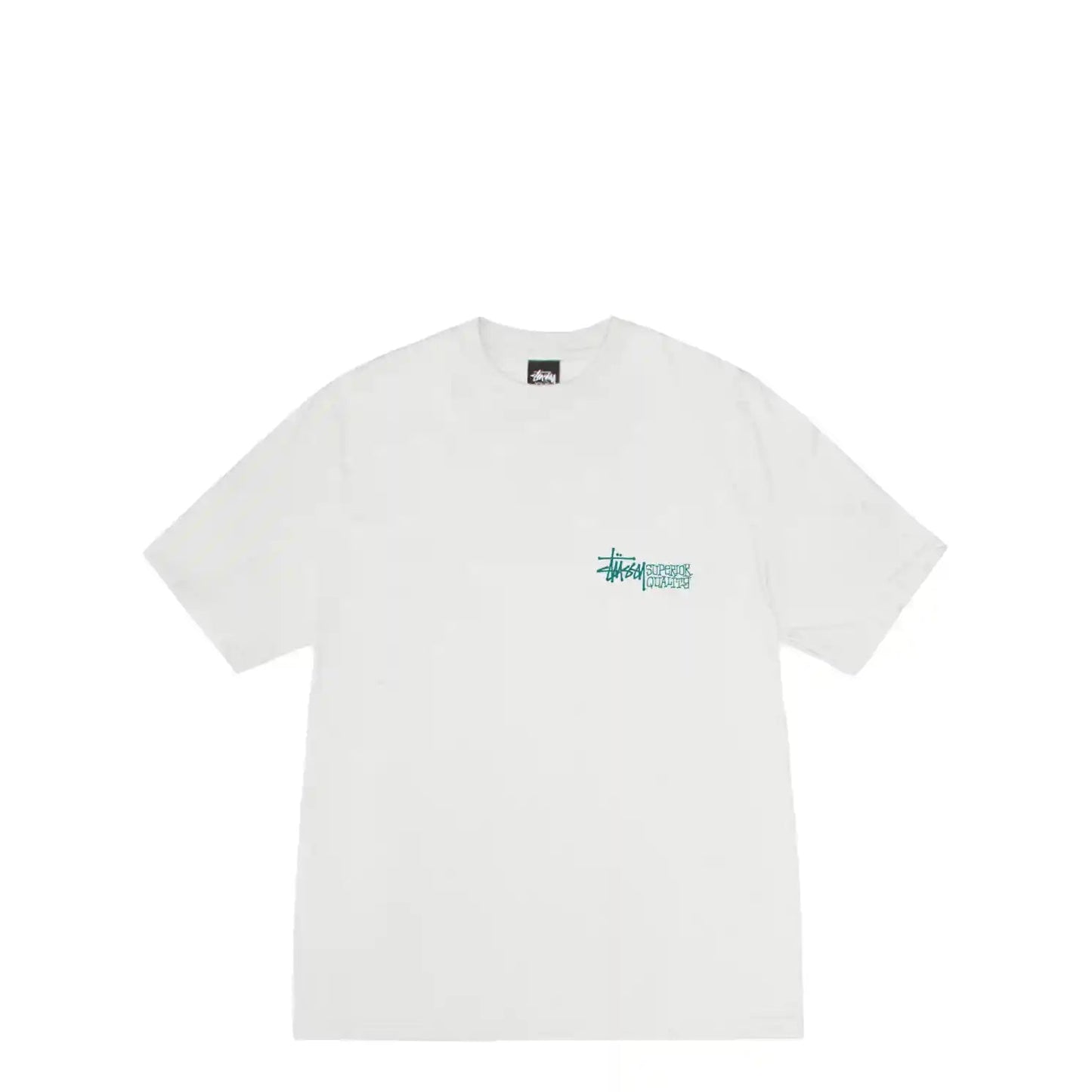 STUSSY SUPERIOR QUALITY PIGMENT DYED TEE - NATURAL
