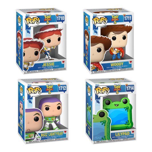 Funko Movies - Toy Story 5 - SET OF 4 - Jessie #1710, Woody #1711, Buzz Lightyear #1712, Lilypad #1714